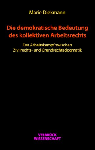 Die demokratische Bedeutung des kollektiven Arbeitsrechts: Der Arbeitskampf zwischen Zivilrechtsund Grundrechtedogmatik von Velbrück