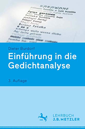 Einführung in die Gedichtanalyse von J.B. Metzler