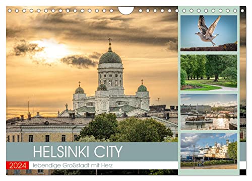 HELSINKI CITY (Wandkalender 2024 DIN A4 quer), CALVENDO Monatskalender