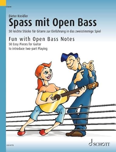 Spass mit Open Bass: 50 leichte Stücke für Gitarre zur Einführung in das zweistimmige Spiel. Gitarre.