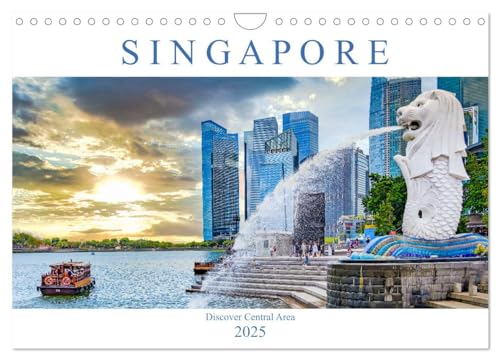 Singapore - Discover Central Area (Wandkalender 2025 DIN A4 quer), CALVENDO Monatskalender von CALVENDO