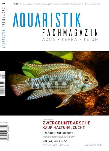 Aquaristik-Fachmagazin, Ausgabe Nr. 294 (Dezember 2023/Januar 2024), Titelthema: Zwergbuntbarsche - Kauf, Haltung & Zucht und viele weitere Artikel auf rund 100 Seiten von Tetra Verlag GmbH