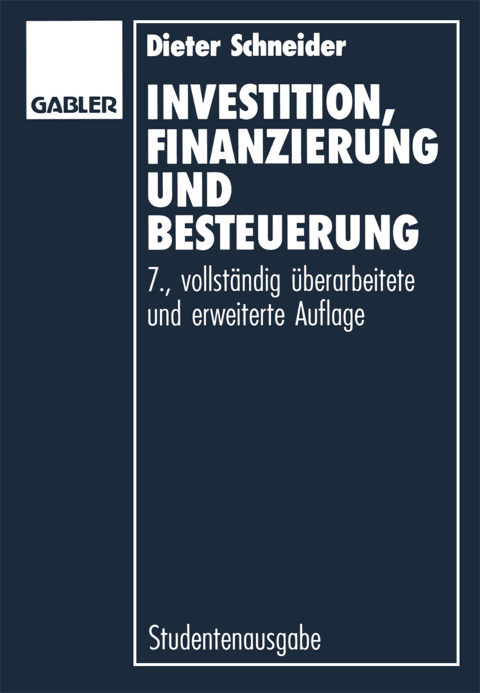 Investition Finanzierung und Besteuerung von Gabler Verlag