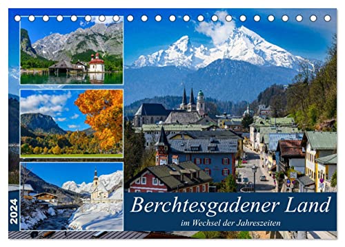 Berchtesgadener Land im Wechsel der Jahreszeiten (Tischkalender 2024 DIN A5 quer), CALVENDO Monatskalender von CALVENDO