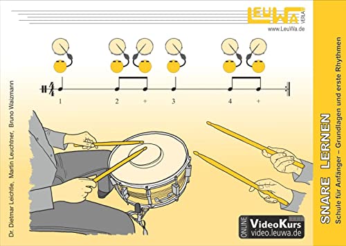 Snare Drum lernen, Schule für Anfänger: Grundlagen und erste Rhythmen (Hefte für Percussionsinstrumente) von LeuWa-Verlag GmbH