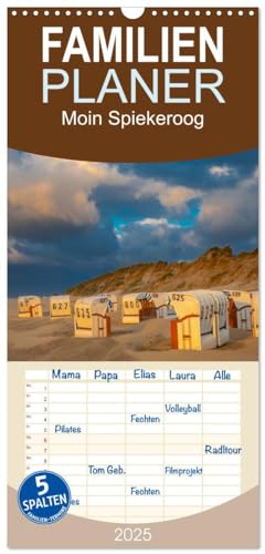 Familienplaner 2025 - Moin Spiekeroog mit 5 Spalten (Wandkalender, 21 cm x 45 cm), CALVENDO von CALVENDO
