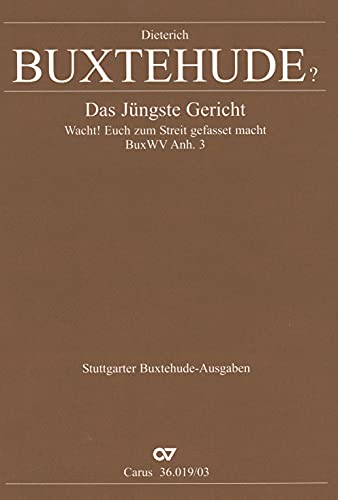 Buxtehude: Das jüngste Gericht (Anh. 3). Klavierauszug