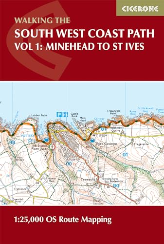 South West Coast Path Map Booklet - Vol 1: Minehead to St Ives: 1:25,000 OS Route Mapping (Cicerone guidebooks) von Cicerone Press