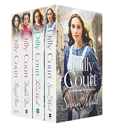 Dilly Court Collection 4 Books Set - Ragged Rose, River Maid, Button Box, Swan Maid
