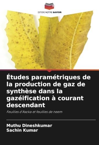 Études paramétriques de la production de gaz de synthèse dans la gazéification à courant descendant: Feuilles d'Asoka et feuilles de neem von Editions Notre Savoir