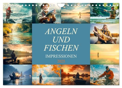 Angeln und Fischen Impressionen (Wandkalender 2025 DIN A4 quer), CALVENDO Monatskalender von CALVENDO