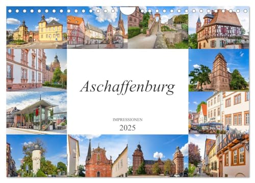Aschaffenburg Impressionen (Wandkalender 2025 DIN A4 quer), CALVENDO Monatskalender