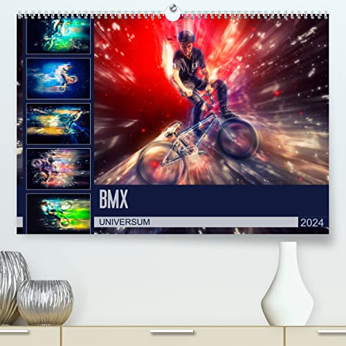 BMX Universum (hochwertiger Premium Wandkalender 2024 DIN A2 quer), Kunstdruck in Hochglanz