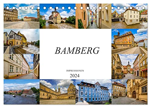 Bamberg Impressionen (Tischkalender 2024 DIN A5 quer), CALVENDO Monatskalender von CALVENDO