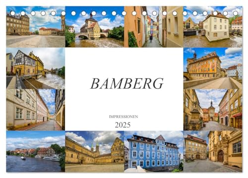 Bamberg Impressionen (Tischkalender 2025 DIN A5 quer), CALVENDO Monatskalender