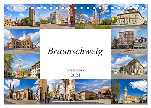 Braunschweig Impressionen (Tischkalender 2024 DIN A5 quer), CALVENDO Monatskalender von CALVENDO