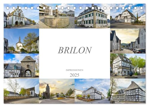 Brilon Impressionen (Tischkalender 2025 DIN A5 quer), CALVENDO Monatskalender