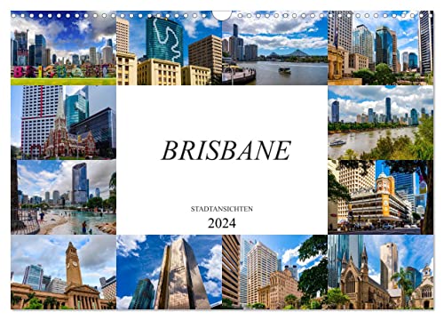 Brisbane Stadtansichten (Wandkalender 2024 DIN A3 quer), CALVENDO Monatskalender