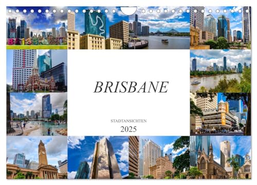 Brisbane Stadtansichten (Wandkalender 2025 DIN A4 quer), CALVENDO Monatskalender