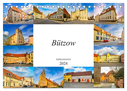 Bützow Impressionen (Tischkalender 2024 DIN A5 quer), CALVENDO Monatskalender