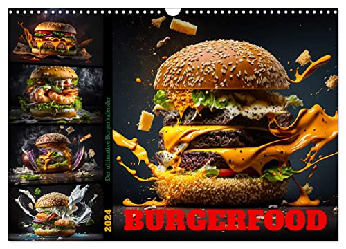 Burgerfood (Wandkalender 2024 DIN A3 quer), CALVENDO Monatskalender von CALVENDO