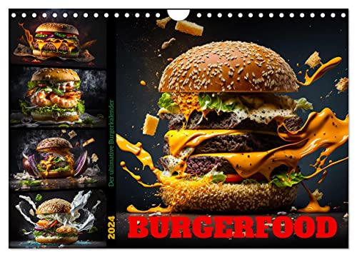 Burgerfood (Wandkalender 2024 DIN A4 quer), CALVENDO Monatskalender