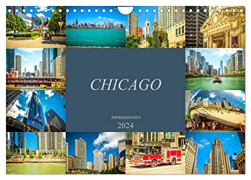 Chicago Impressionen (Wandkalender 2024 DIN A4 quer), CALVENDO Monatskalender von CALVENDO
