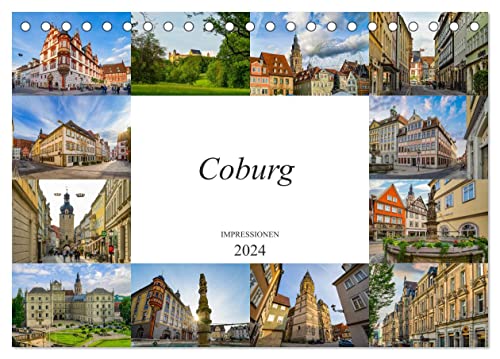 Coburg Impressionen (Tischkalender 2024 DIN A5 quer), CALVENDO Monatskalender