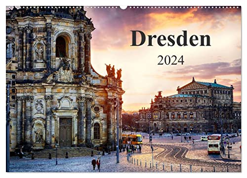 Dresden 2024 / Geburtstagskalender (Wandkalender 2024 DIN A2 quer), CALVENDO Monatskalender