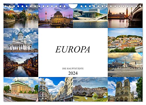 Europa Die Hauptstädte (Wandkalender 2024 DIN A4 quer), CALVENDO Monatskalender von CALVENDO