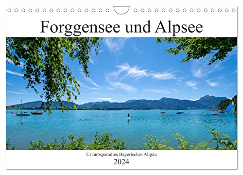 Forggensee und Alpsee - Urlaubsparadies Bayerisches Allgäu (Wandkalender 2024 DIN A4 quer), CALVENDO Monatskalender