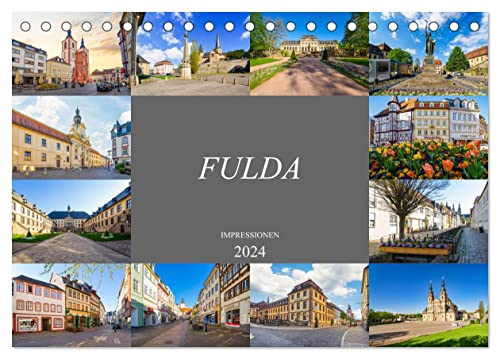 Fulda Impressionen (Tischkalender 2024 DIN A5 quer), CALVENDO Monatskalender von CALVENDO