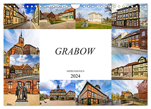 Grabow Impressionen (Wandkalender 2024 DIN A4 quer), CALVENDO Monatskalender von CALVENDO