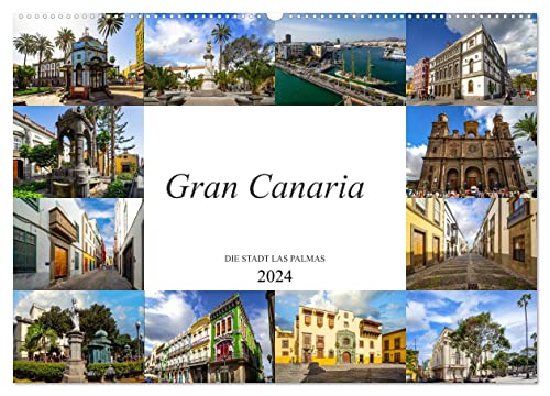 Gran Canaria Die Stadt Las Palmas (Wandkalender 2024 DIN A2 quer), CALVENDO Monatskalender