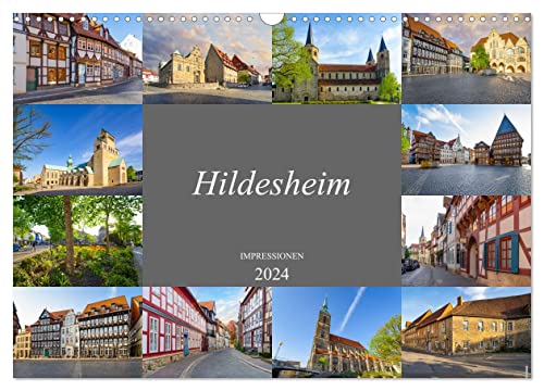 Hildesheim Impressionen (Wandkalender 2024 DIN A3 quer), CALVENDO Monatskalender