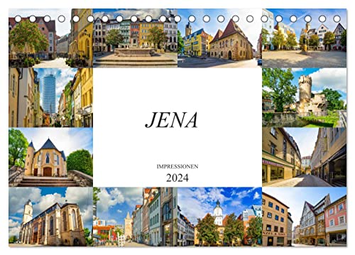 Jena Impressionen (Tischkalender 2024 DIN A5 quer), CALVENDO Monatskalender von CALVENDO