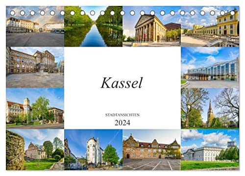 Kassel Stadtansichten (Tischkalender 2024 DIN A5 quer), CALVENDO Monatskalender