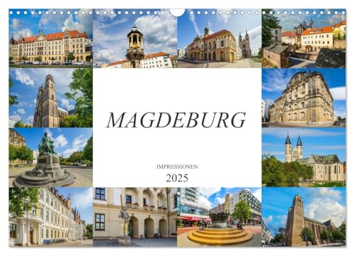 Magdeburg Impressionen (Wandkalender 2025 DIN A3 quer), CALVENDO Monatskalender