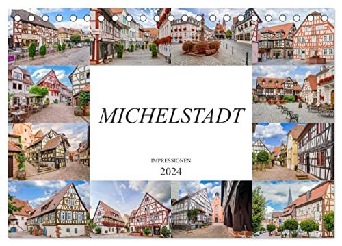 Michelstadt Impressionen (Tischkalender 2024 DIN A5 quer), CALVENDO Monatskalender