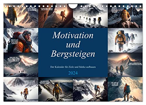 Motivation und Bergsteigen (Wandkalender 2024 DIN A4 quer), CALVENDO Monatskalender von CALVENDO