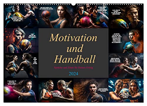 Motivation und Handball (Wandkalender 2024 DIN A2 quer), CALVENDO Monatskalender