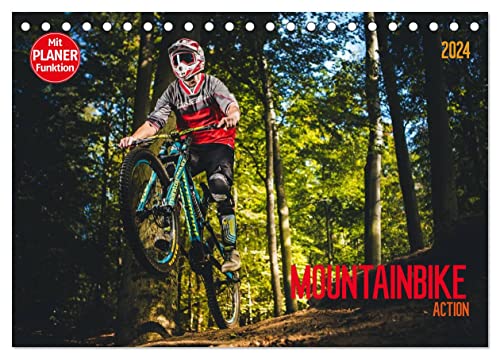Mountainbike Action (Tischkalender 2024 DIN A5 quer), CALVENDO Monatskalender von CALVENDO