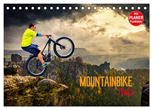 Mountainbike Trails (Tischkalender 2024 DIN A5 quer), CALVENDO Monatskalender von CALVENDO
