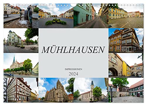 Mühlhausen Impressionen (Wandkalender 2024 DIN A3 quer), CALVENDO Monatskalender