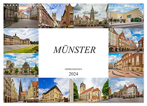 Münster Impressionen (Wandkalender 2024 DIN A3 quer), CALVENDO Monatskalender von CALVENDO