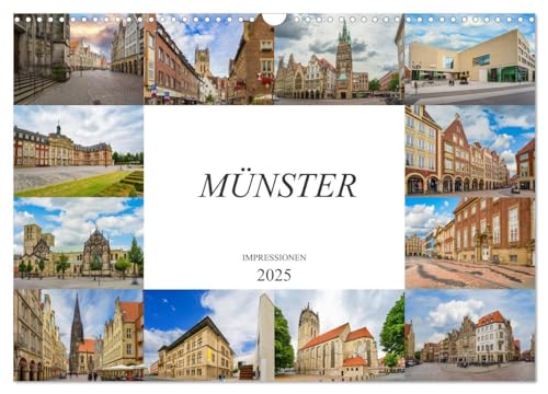 Münster Impressionen (Wandkalender 2025 DIN A3 quer), CALVENDO Monatskalender