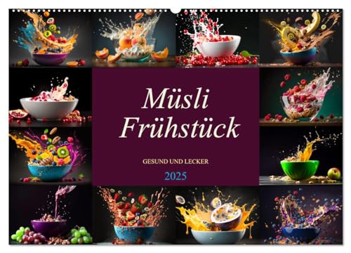 Müsli Frühstück (Wandkalender 2025 DIN A2 quer), CALVENDO Monatskalender