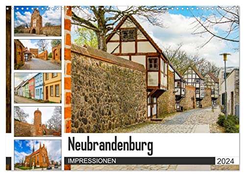 Neubrandenburg Impressionen (Wandkalender 2024 DIN A3 quer), CALVENDO Monatskalender von CALVENDO