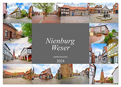 Nienburg Weser Impressionen (Wandkalender 2024 DIN A4 quer), CALVENDO Monatskalender von CALVENDO