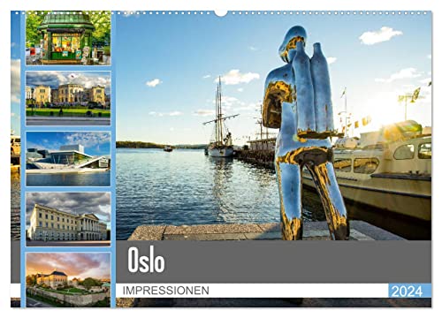 Oslo Impressionen (Wandkalender 2024 DIN A2 quer), CALVENDO Monatskalender